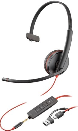 Słuchawki Blackwire 3215 Mono USB-C/A+3,5mm 8X227AA POLY