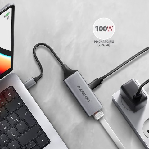 ADE-TXPD Karta sieciowa Gigabit Ethernet adapter, USB-C 3.2 Gen 1, instalacja automatyczna, Asix AX8817, PD 100W AXAGON