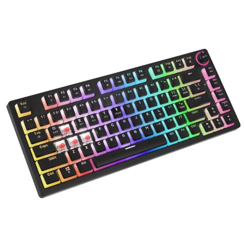 Klawiatura mechaniczna bezprzewodowa PHENIX, Gateron Red Pro, Pudding Savio
