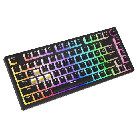 Klawiatura mechaniczna bezprzewodowa PHENIX, Gateron Yellow Pro, Pudding Savio