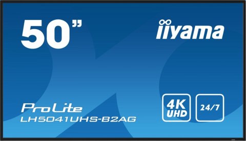 Monitor 50 cali LH5041UHS-B2 VA,4K,24/7,LAN,USB,HDMI IIYAMA