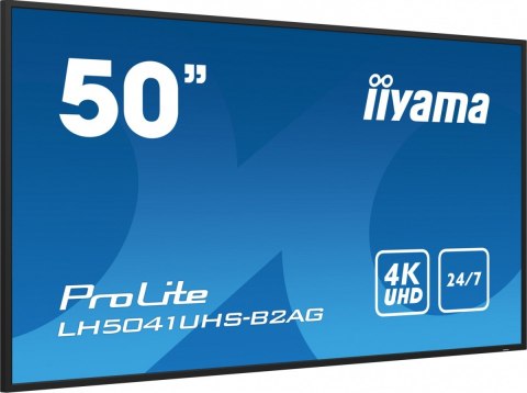 Monitor 50 cali LH5041UHS-B2 VA,4K,24/7,LAN,USB,HDMI IIYAMA
