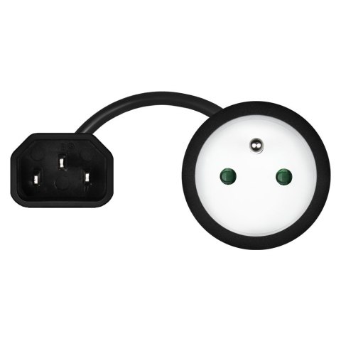 Adapter zasilania IEC C14 - CEE 7/5 (E) 15 cm SAVIO CL-180 Savio