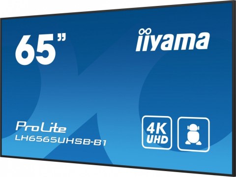 *IIYAMA 65&#39;LH6565UHSB-B1, 24/7,IPS,ANDROID.11,4K,800cd, iiSignage2, SDM, 2x HDMI, DP, 2x USB,2x 10W, RJ45, WiFi, 4/32GB, PIO IIYAMA