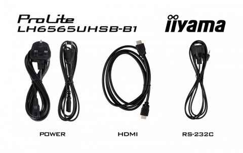 *IIYAMA 65&#39;LH6565UHSB-B1, 24/7,IPS,ANDROID.11,4K,800cd, iiSignage2, SDM, 2x HDMI, DP, 2x USB,2x 10W, RJ45, WiFi, 4/32GB, PIO IIYAMA