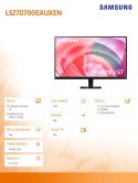 Monitor 27 cali ViewFinity S70D IPS 3840x2160 UHD 16:9 1xHDMI 1xDP 5ms PinP/PbyP 60Hz płaski 2Yd2d Samsung