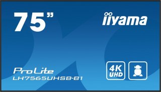 Monitor 75 cali LH7565UHSB-B1, 24/7, IPS, ANDROID 11, 4K, 800cd, iiSignage2, SDM, 2x HDMI, DP, 2x USB,2x 10W, RJ45, WiFi, 4/32GB IIYAMA