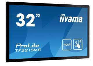 Monitor dotykowy 32 cale TF3215MC-B2 POJ.30PKT.VA.VGA.HDMI.DP.500cd/m2.3000:1/8ms.24/7.7H.IP65(front).PION/POZIOM.200x200mm(vesa IIYAMA