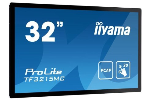 Monitor dotykowy 32 cale TF3215MC-B2 POJ.30PKT.VA.VGA.HDMI.DP.500cd/m2.3000:1/8ms.24/7.7H.IP65(front).PION/POZIOM.200x200mm(vesa IIYAMA