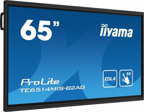 Monitor interaktywny 65 cali TE6514MIS-B2AG, INFRARED,50pkt,VA,4K, 7H,WiFi,MIC,USB, ANDROID 13, Google EDLA IIYAMA