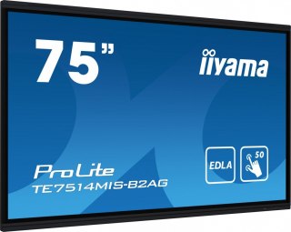 Monitor interaktywny 75 cali TE7514MIS-B2, INFRARED,50pkt,VA,4K,7H,WiFi,MIC,USB ANDROID 13, Google EDLA IIYAMA
