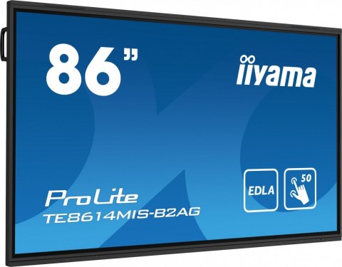 Monitor interaktywny 86 cali TE8614MIS-B2, INFRARED,50pkt,VA,4K, 7H,WiFi,MIC,USB ANDROID 13, Google EDLA IIYAMA