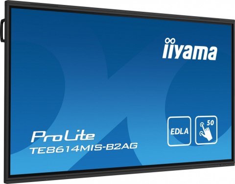 Monitor interaktywny 86 cali TE8614MIS-B2, INFRARED,50pkt,VA,4K, 7H,WiFi,MIC,USB ANDROID 13, Google EDLA IIYAMA