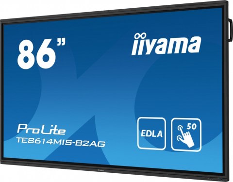Monitor interaktywny 86 cali TE8614MIS-B2, INFRARED,50pkt,VA,4K, 7H,WiFi,MIC,USB ANDROID 13, Google EDLA IIYAMA