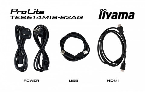 Monitor interaktywny 86 cali TE8614MIS-B2, INFRARED,50pkt,VA,4K, 7H,WiFi,MIC,USB ANDROID 13, Google EDLA IIYAMA