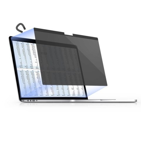 Filtr prywatyzujący RODO do MacBook Air 13.6 cala | Magnetyczny | Ochrona wzroku Qoltec