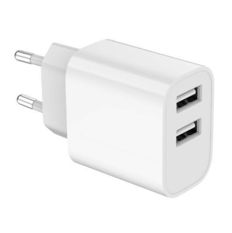 Ładowarka USB-Ax2 2.4A biała Gembird