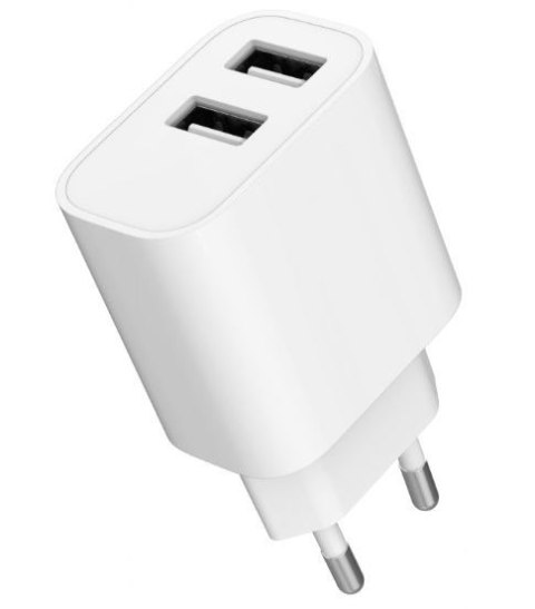 Ładowarka USB-Ax2 2.4A biała Gembird