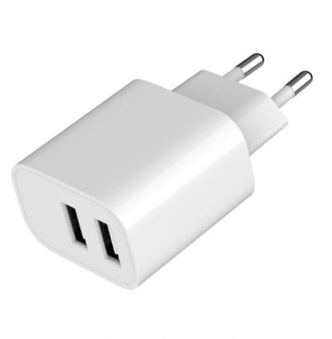 Ładowarka USB-Ax2 2.4A biała Gembird