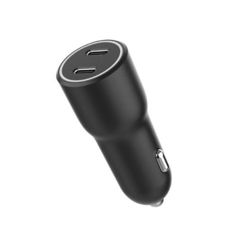 Ładowarka samochodowa 2xUSB-C PD 40W czarna Gembird