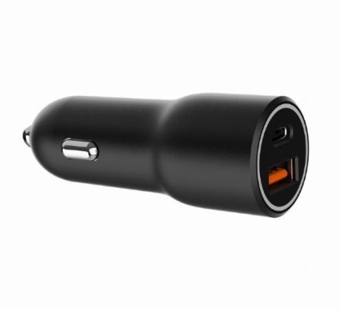 Ładowarka samochodowa USB-A/USB-C 38W PD czarna Gembird