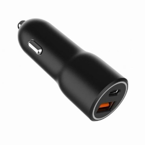 Ładowarka samochodowa USB-A/USB-C 38W PD czarna Gembird