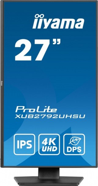 Monitor 27 cali XUB2792UHSU-B6,4K,IPS,DP,HDMI,USB-C IIYAMA