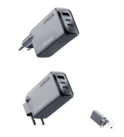 Ładowarka Prime 100W GaN 2xUSB-C 1xUSB-A Srebrna Anker