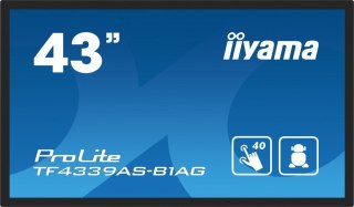 Monitor 43 cale TF4339AS-B1AG,IPS,4K,HDMIx2,DP,RJ45,3xUSB,40pkt, ANDROID,24/7 IIYAMA