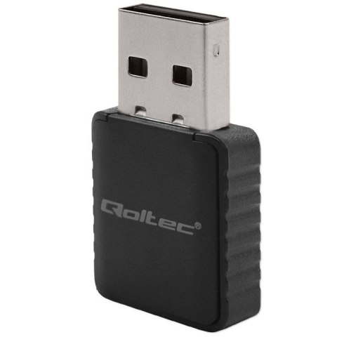 Adapter bezprzewodowy Ultra szybki DUAL mini WiFi 2 x 2dBi Standard AC | 1300Mbps Qoltec