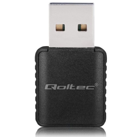 Adapter bezprzewodowy Ultra szybki DUAL mini WiFi 2 x 2dBi Standard AC | 1300Mbps Qoltec Adapter bezprzewodowy Ultra szybki DUAL mini WiFi 2 x 2dBi Standard AC | 1300Mbps Qoltec