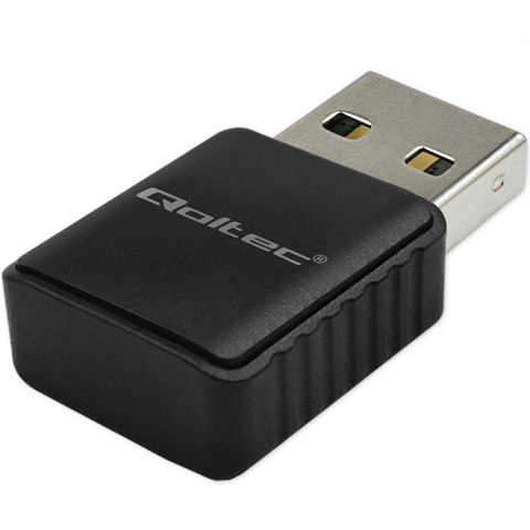 Adapter bezprzewodowy Ultra szybki DUAL mini WiFi 2 x 2dBi Standard AC | 1300Mbps Qoltec Adapter bezprzewodowy Ultra szybki DUAL mini WiFi 2 x 2dBi Standard AC | 1300Mbps Qoltec