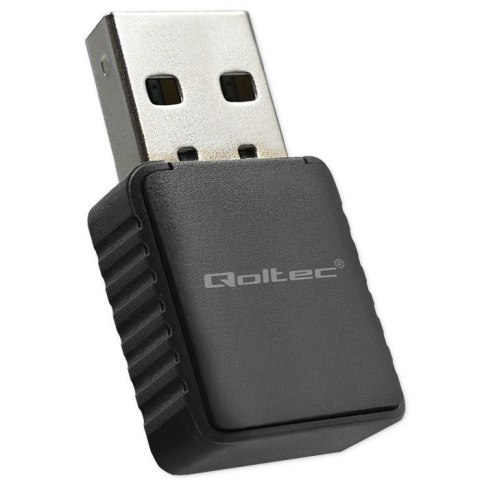 Adapter bezprzewodowy Ultra szybki DUAL mini WiFi 2 x 2dBi Standard AC | 1300Mbps Qoltec Adapter bezprzewodowy Ultra szybki DUAL mini WiFi 2 x 2dBi Standard AC | 1300Mbps Qoltec