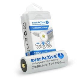 Akumulator 26650 3,7V Li-ion 5200 mAh micro USB EverActive