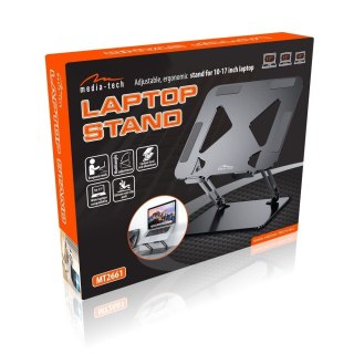 Regulowana, ergonomiczna podstawka pod laptopa 10-17 cali LAPTOP STAND MT2661 Media-Tech