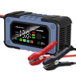Prostownik do akumulatora z funkcją naprawy | Inteligentna mikroprocesorowa ładowarka | 12V | 7A | LED | 4 tryby Qoltec