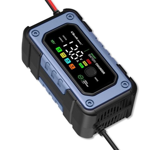 Prostownik do akumulatora z funkcją naprawy | Inteligentna mikroprocesorowa ładowarka | 12V | 7A | LED | 4 tryby Qoltec