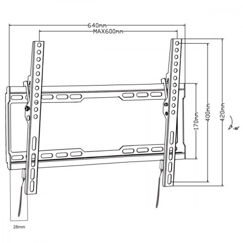 Uchwyt do TV 32-80'' 45kg MC-413 VESA 600x400 Maclean