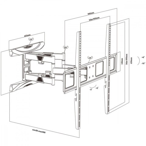 Uchwyt do TV 43-100'' 80kg MC-423 Maclean