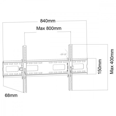 Uchwyt do TV 43-100'' 80kg MC-423 VESA 800x600 Maclean