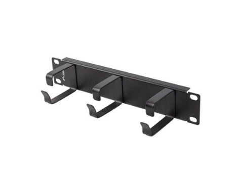 Organizer kabli 10 cali z 3 metalowymi uchwytami TYP B czarny Lanberg