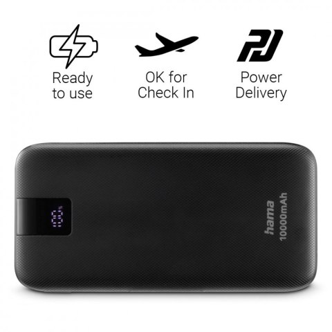 Power pack PD 10000 mAh Antracyt Hama