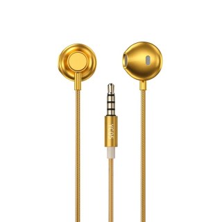 Słuchawki przewodowe Sakin Series - jack 3,5 mm Złote WEKOME