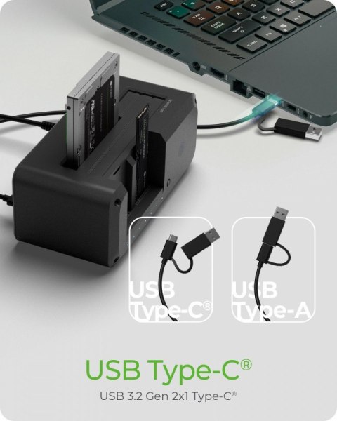 Stacja dokująca IB-2924MSCL-C31 Docking & CloneStation 1x 2,5"/3,5" do 1x M.2 NVMe & M.2 NVMe do M.2 NVMe IcyBox Stacja dokująca IB-2924MSCL-C31 Docking & CloneStation 1x 2,5"/3,5" do 1x M.2 NVMe & M.2 NVMe do M.2 NVMe IcyBox