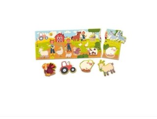 Układanka Carotina Baby Puzzle panorama - Farma Lisciani