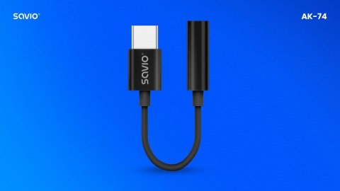 Adapter audio - USB-C Jack 3,5mm AK-74 Savio