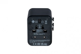 Adapter podróżny UTA-02 49544 180 krajów, ładowarka 20 W, QC 3.0. 1x USB-C, 1x USB-A Verbatim
