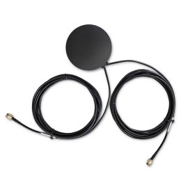 Antena GPS+4G, GLONASS dookólna | 28dBi | 50W | 2 x SMA męski | Zewnętrzna Qoltec