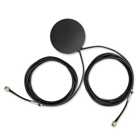 Antena GPS+4G, GLONASS dookólna | 28dBi | 50W | 2 x SMA męski | Zewnętrzna Qoltec
