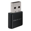 Bezprzewodowy ultra szybki mini adapter NANO WiFi | Standard N | USB 2.0 | 300Mbps Qoltec